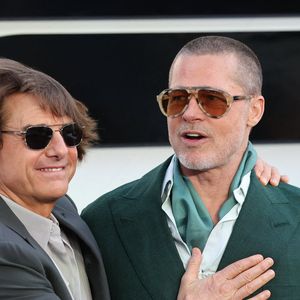Brad Pitt et Tom Cruise à la première de F1 The Movie à Londres, Royaume-Uni, le 23 juin 2025. Photo par Stephen Lock/I-Images/ABACAPRESS.COM