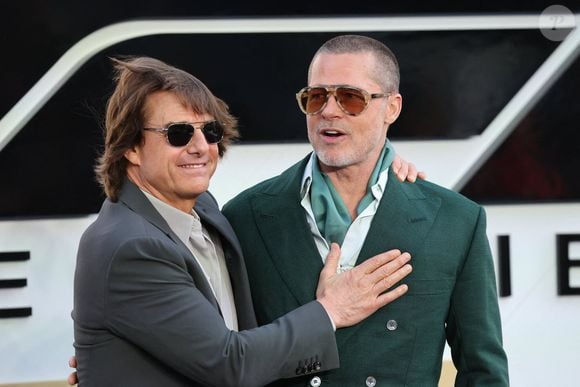 Brad Pitt et Tom Cruise à la première de F1 The Movie à Londres, Royaume-Uni, le 23 juin 2025. Photo par Stephen Lock/I-Images/ABACAPRESS.COM