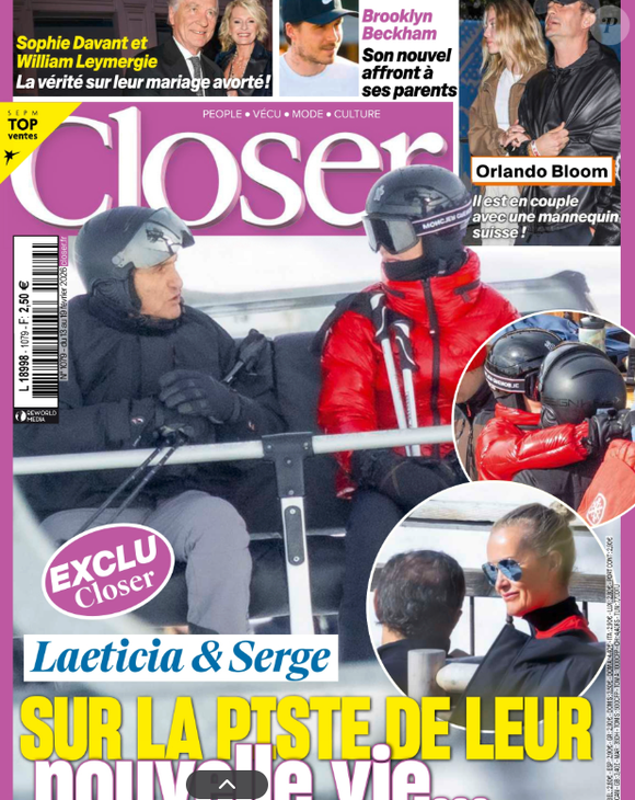 Couverture du magazine "Closer" du vendredi 13 février 2026.