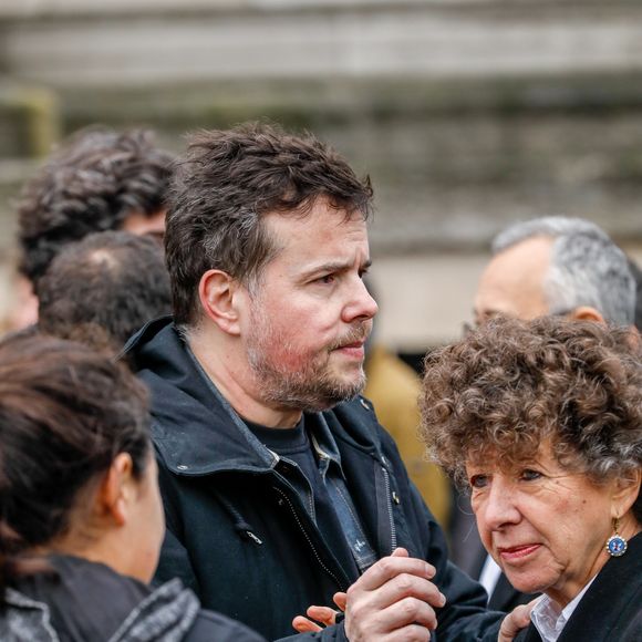 Nicolas Demorand - Obsèques de Sébastien Demorand à la Coupole du crématorium du cimetière du Père-Lachaise à Paris, France, le 31 janvier 2020.
Crédit : AGENCE / BESTIMAGE