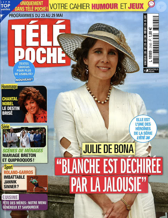Couverture du numéro de "Télé-Poche" dans lequel on peut retrouver l'interview de David Mora et Anne-Elisabeth Blateau.