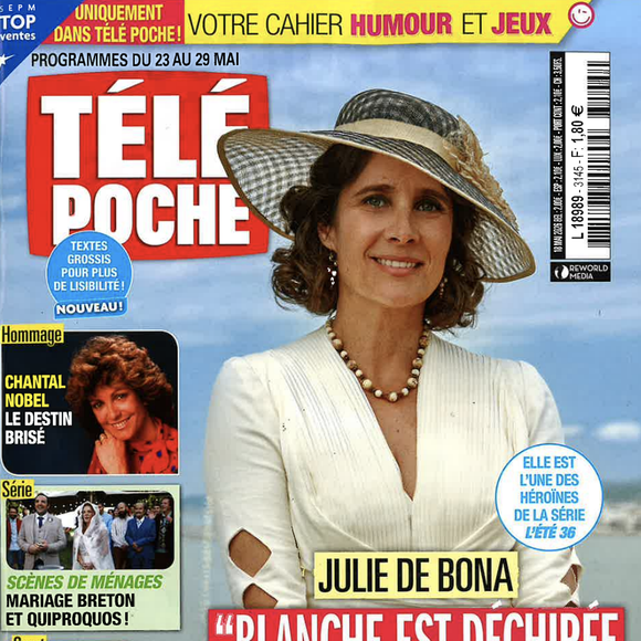 Couverture du numéro de "Télé-Poche" dans lequel on peut retrouver l'interview de David Mora et Anne-Elisabeth Blateau.