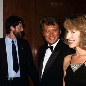 En France, à Cannes, Nathalie BAYE et son mari Johnny HALLYDAY lors du Festival du film international de Cannes Mai 1984 © Michel Croizard via Bestimage