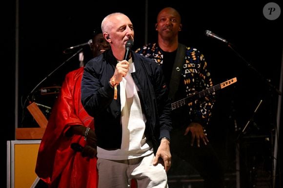 Nice Jazz Fest 2025 à Nice - Jour 2 - "M Lamomali "("M Lamomali "((-M-, Fatoumata Diawara, Madou Diabate, Lubiana, Mike Clinton, Maxima Garoute, Corentin Pujol, Boubacar Dembele, Mountaga Diabate) )et Gad Elmaleh sur la scène Massena pour le dernier morceau du concert,) et Gad Elmaleh sur la scène Massena pour le dernier morceau du concert, le 25 juillet 2025.
© Bruno Bebert / Bestimage