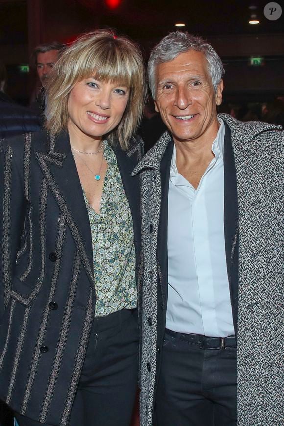 Exclusif - Nagui et sa femme Mélanie Page - Backstage du Gala de la Fondation Recherche Alzheimer placée sous le signe de l’émotion et du partage avec un concert unique sur le thème "2 générations chantent pour la 3ème" à l’Olympia à Paris le 17 mars 2025. © Olivier Borde - Bertrand Rindoff/Bestimage