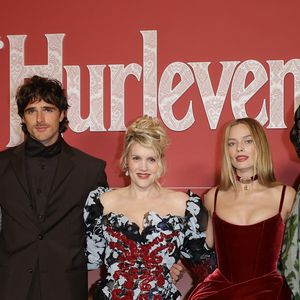 Jacob Elordi, Emerald Fennell, Margot Robbie et Shazad Latif - Avant-première du film "Hurlevent" au Grand Rex à Paris le 2 février 2026. © Coadic Guirec/Bestimage