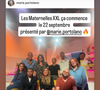 Marie Portolano s'est affichée en full black.

Marie Portolano prend les commandes de la nouvelle version des "Maternelles".