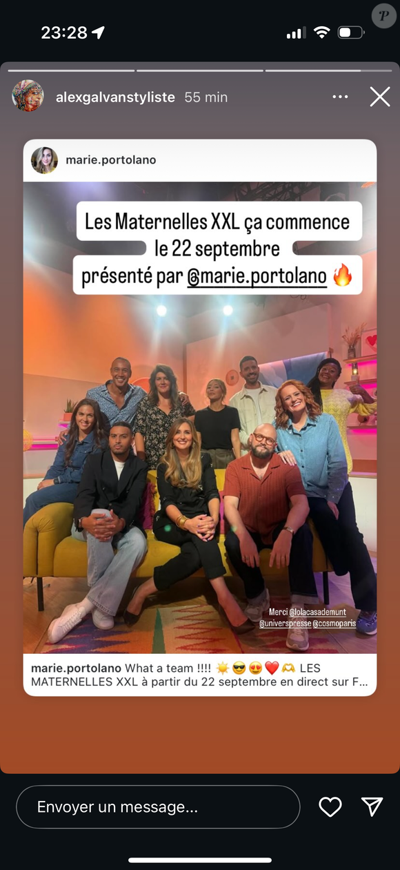 Marie Portolano s'est affichée en full black.

Marie Portolano prend les commandes de la nouvelle version des "Maternelles".