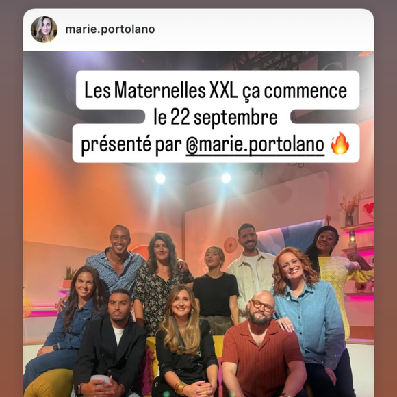 Marie Portolano s'est affichée en full black.

Marie Portolano prend les commandes de la nouvelle version des "Maternelles".