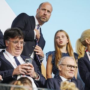 Le Prince de Galles et la Princesse Charlotte dans les tribunes lors de la finale de l'UEFA Women's Euro 2025 au St. Jakob-Park à Bâle, Suisse, le 27 juillet 2025. Photo by Peter Byrne/PA Wire/ABACAPRESS.COM