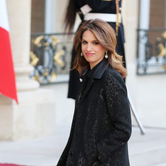 Sonia Mabrouk - Dîner d'Etat au Palais de l'Elysée en l'honneur du président Tunisien Béji Caïd Essebsi à Paris le 7 avril 2015.