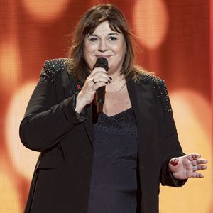 Michèle Bernier lors de l'enregistrement de la soirée "Les 30 ans du Sidaction - La soirée événement" au Grand Rex à Paris diffusée le 23 mars 2024 sur France 2.

© Cyril Moreau / Coadic Guirec / Bestimage
