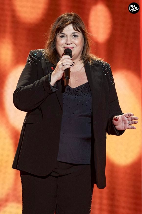 Michèle Bernier lors de l'enregistrement de la soirée "Les 30 ans du Sidaction - La soirée événement" au Grand Rex à Paris diffusée le 23 mars 2024 sur France 2.

© Cyril Moreau / Coadic Guirec / Bestimage
