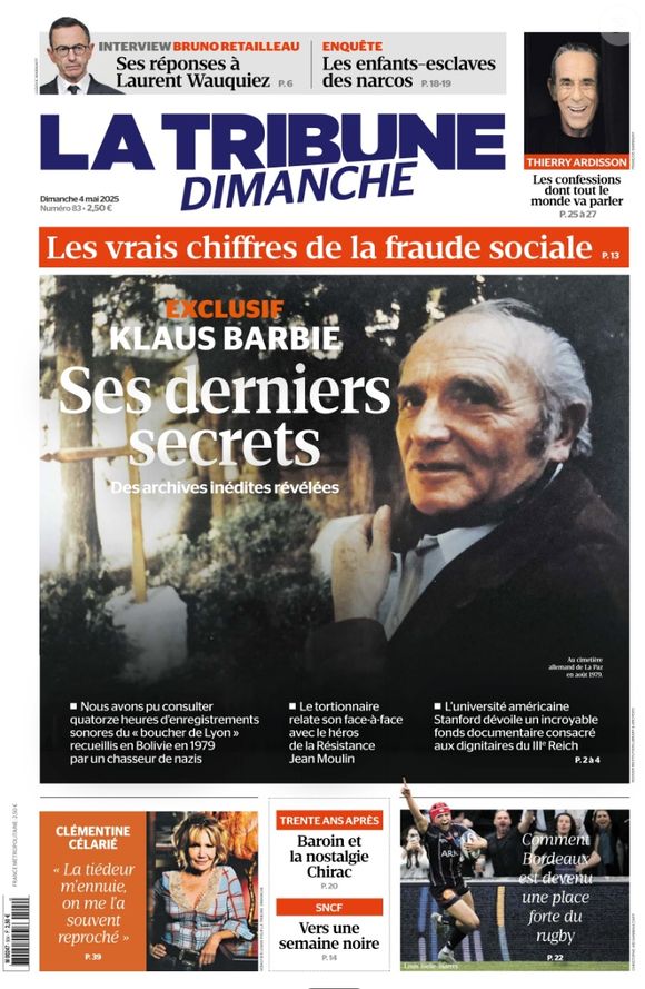 Engagée dans une véritable campagne de promotion médiatique, la soixantenaire a été mise à l'honneur dans les colonnes de la "Tribune dimanche" ce 4 mai 2025.

Capture d'écran - La Tribune dimanche publié le dimanche 4 mai.