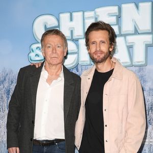 Franck Dubosc et Philippe Lacheau - Avant-première du film "Chien et chat" à l'UGC Normandie à Paris le 11 février 2024. © Coadic Guirec/Bestimage