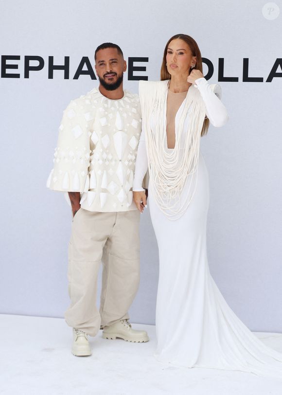 Slimane et Vitaa - Arrivées au défilé "Stéphane Rolland", Collection Haute Couture Automne/Hiver 2025-2026" lors de la Fashion Week de Paris (PFW) le 8 juillet 2025. © Denis Guignebourg/Bestimage