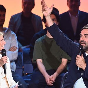 Exclusif - Claire Chazal et André Manoukian - Enregistrement de l'émission "Le Grand Echiquier : Spéciale Dalida" à l'Opéra royal de Versailles, présentée par C.Chazal et A.Manoukian, et diffusée sur France 2, le 18 mars 2025. © Guillaume Gaffiot/Bestimage