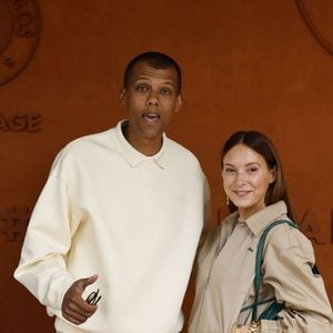 Stromae et sa femme Coralie Barbier lors des Internationaux de France de Tennis de Roland Garros 2026, à Paris, France, le 7 juin 2026. © Jacovides-Moreau/Bestimage