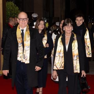 Le prince Albert II de Monaco, la princesse Stéphanie de Monaco, Camille Gottlieb, Louis et Marie Ducruet - Soirée de clôture du 47ème Festival International du Cirque de Monte-Carlo sous le chapiteau de Fontvieille à Monaco, le 21 janvier 2025. © Olivier Huitel / Pool Monaco / Bestimage