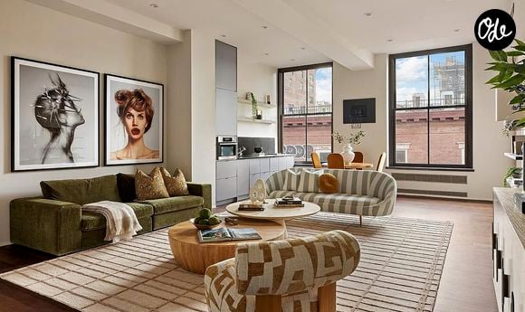 Thierry Henry, légende du football français, a mis en vente son luxueux penthouse de New York, acheté en 2010 au moment de sa signature aux Red Bulls, contre 25 millions de dollars (22 millions d'euros). © Sotheby's via Bestimage