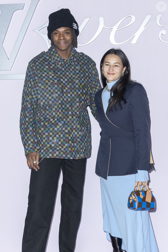 Enzo Lefort, Kitesy Martin - Photocall pour le défilé Louis Vuitton prêt à porter hommes Automne / hiver  2025 - 2026 lors de la fashion week à Paris le 21 2025. © Olivier Borde /Bestimage