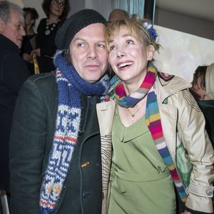 Philippe Katerine et sa compagne Julie Depardieu - Arielle Dombasle présente son parfum "Le secret d'Arielle" par Mauboussin à la Galerie du Passage de Pierre Passebon à Paris le 16 février 2016. Olivier Borde/Bestimage