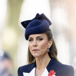 Princesse Catherine (Catherine "Kate" Middleton, princesse de Galles), Cérémonie de dépôt de gerbe et défilé militaire au Cénotaphe dans le cadre des commémorations de l'Anzac Day à Londres, Royaume-Uni, 25 avril 2026. 
© Dana Press / Bestimage