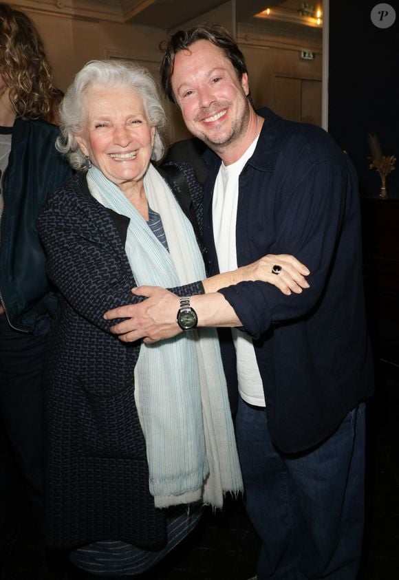 Exclusif - Marie-Christine Barrault et Davy Sardou lors de la générale de la pièce "Amis pour la vie" au théâtre de l'Oeuvre à Paris le 24 avril 2025. La représentation est suivie d'un cocktail.

© Coadic Guirec / Bestimage