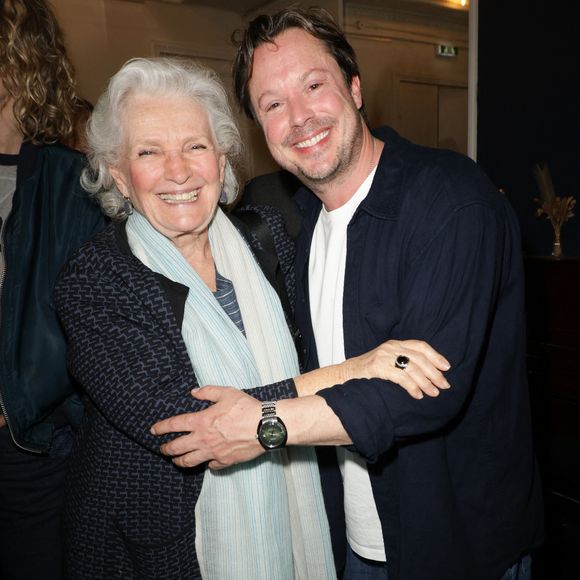 Exclusif - Marie-Christine Barrault et Davy Sardou lors de la générale de la pièce "Amis pour la vie" au théâtre de l'Oeuvre à Paris le 24 avril 2025. La représentation est suivie d'un cocktail.

© Coadic Guirec / Bestimage