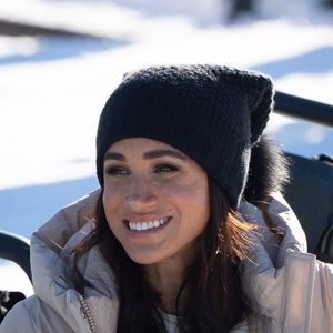 Meghan Markle, duchesse de Sussex, en visite au camp d'entrainement des athlètes des Invictus Games 2024 à Whistler en Colombie Britannique, le 14 février 2024.
Crédit :  Zuma Press / Bestimage