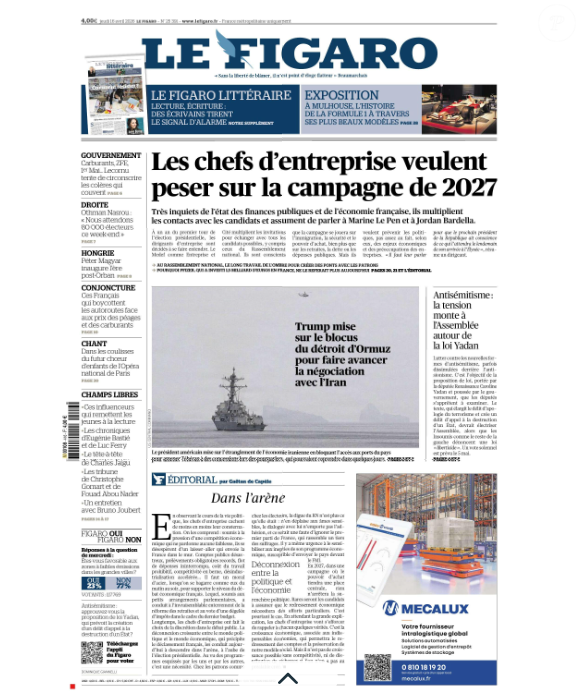 Le Figaro, 16 avril 2026.