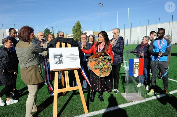 Loretta Denaro lors de l'inauguration du stade Christophe Dominici à Chevilly-Larue
