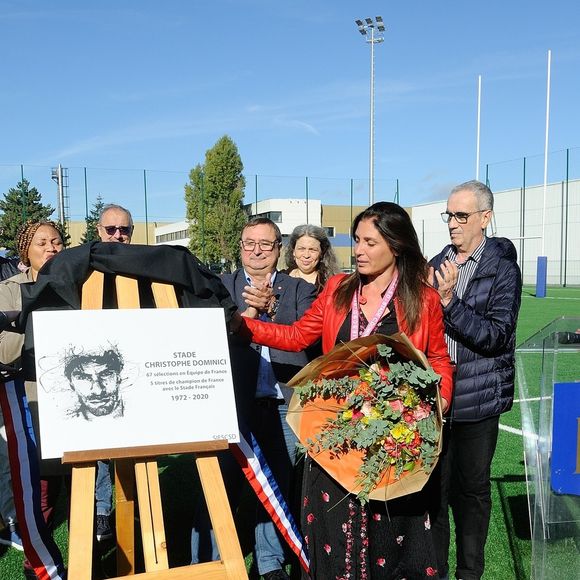 Loretta Denaro lors de l'inauguration du stade Christophe Dominici à Chevilly-Larue