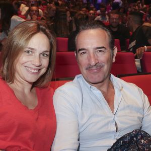 Nathalie Pechalat et Jean Dujardin à la représentation exceptionnelle du spectacle musical "Sur la route Enchantée" de Chantal Goya au Palais des Congrès de la Porte Maillot à Paris © Jack Tribeca / Bestimage