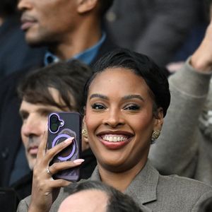 Angélique Angarni-Filopon en tribunes lors du match de football Ligue 1 Uber Eats opposant le Paris Saint-Germain (PSG) à l'OGC Nice (1-0) au Parc des Princes à Paris, France, le 1er novembre 2025. © Lionel Urman/Bestimage