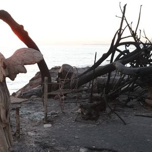 - Vues générales de la Pacific Coast Highway et de ce qui reste du restaurant Moonshadows après les incendies dans la région de Los Angeles en janvier 2025



Pictured: Malibu PCH