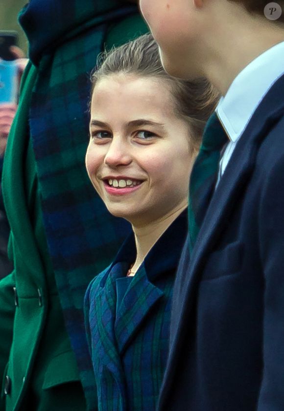 La princesse Charlotte - La famille royale britannique se rend à la messe de Noël à Sandringham. © Stephen Daniels / Alpha Press / Bestimage