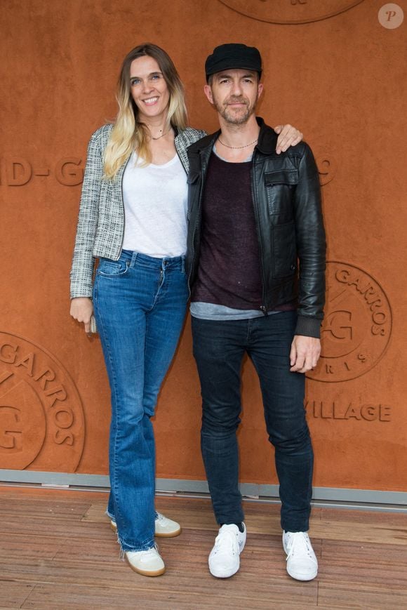 Calogero et Marie Bastide au Village lors des Internationaux de France de Tennis à Roland-Garros le 09 juin 2019 à Paris, France.  Nasser Berzane/ABACAPRESS.COM