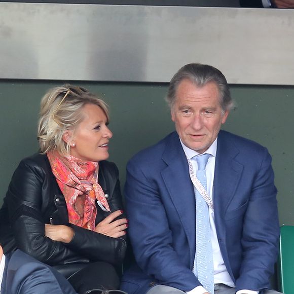 Sophie Davant et William Leymergie - People dans les tribunes des Internationaux de France de tennis de Roland Garros à Paris. Le 26 mai 2015
© Gorassini / Jacovides / Bestimage