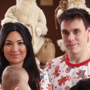 Après la naissance de Victoire en avril 2023

Louis, Marie Ducruet et leur fille Victoire, née en avril 2023