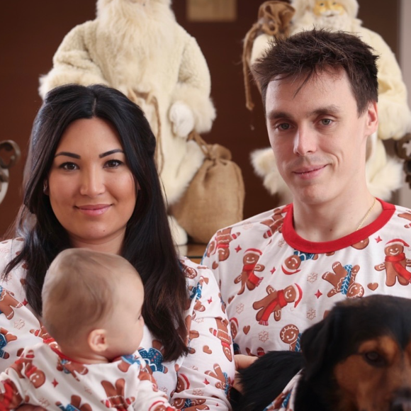 Après la naissance de Victoire en avril 2023

Louis, Marie Ducruet et leur fille Victoire, née en avril 2023