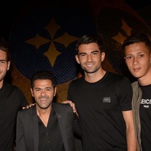 Jamel Debbouze, Luca et Enzo Zidane, Driss Zidane (neveu de Z. Zidane) - After show lors du festival "Marrakech du Rire 2018" à Marrakech au Maroc le 24 juin 2018. Rachid Bellak/Bestimage
