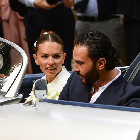 Arrivées au mariage civil de Thylane Blondeau et Benjamin Attal à la mairie du 16ème arrondissement de Paris le 29 juin 2026.