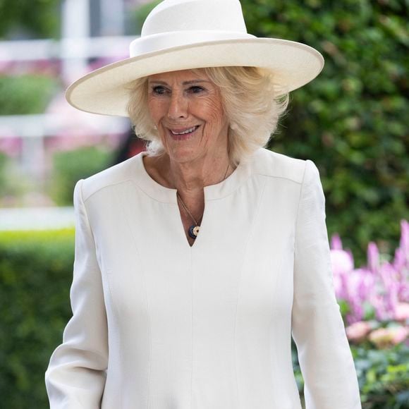 26 juillet 2025 - Réunion du King George & Queen Elizabeth Stakes à Ascot, en présence de Sa Majesté la Reine Camilla (Camilla Parker Bowles, reine consort d'Angleterre). GOFF  / BESTIMAGE