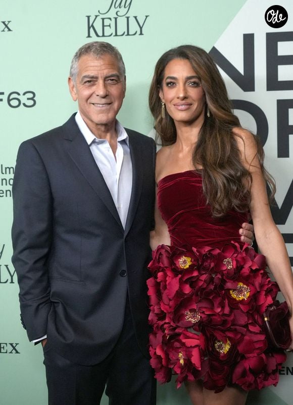 George et Amal Clooney assistent à la première sur tapis rouge de la soirée d'ouverture du 63e Festival du film de New York le 29 septembre 2025. Photo par Sonia Moskowitz Gordon/ZUMA Press Wire