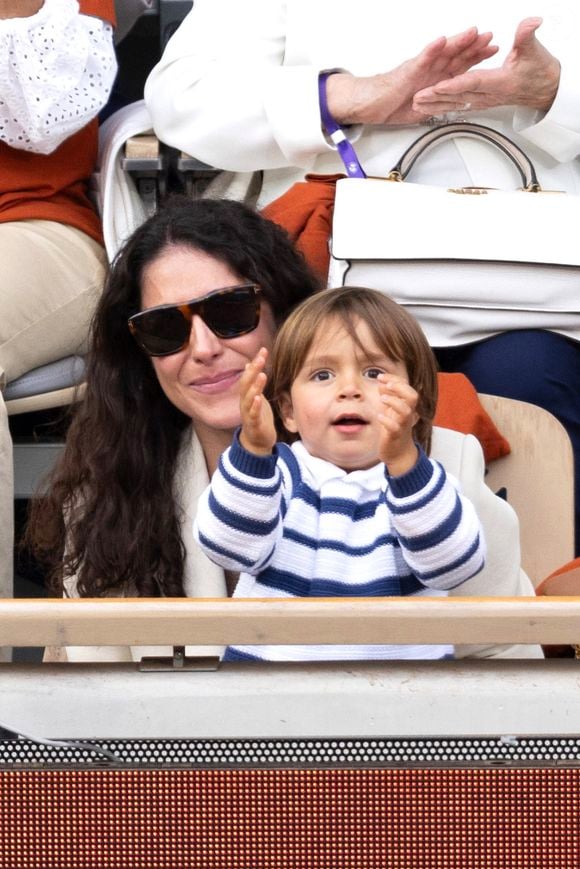 Sa femme Xisca Perello, leur fils Rafael Junior -  Roland Garros 2025 (Internationaux de France de tennis) : Cérémonie d'hommage pour Rafael Nadal le 25 mai 2025.
© Cyril Moreau-Dominique Jacovides / Bestimage