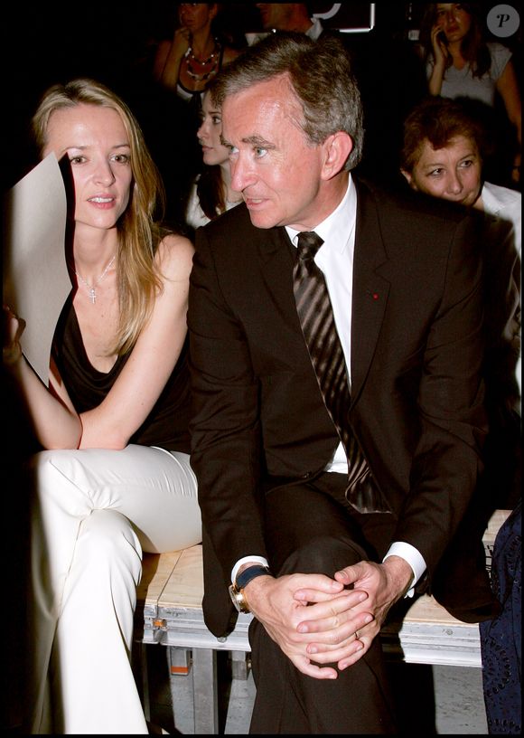 Bernard Arnault et sa fille Delphine - défilé Dior pour hommes en 2007 BERTRAND RINDOFF PETROFF / BESTIMAGE