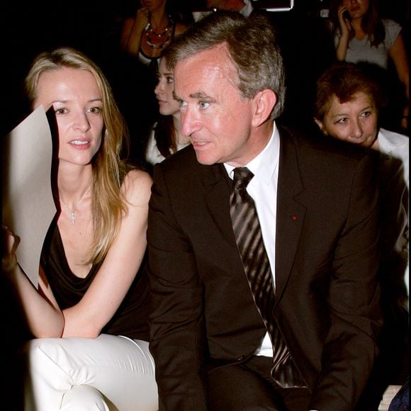 Bernard Arnault et sa fille Delphine - défilé Dior pour hommes en 2007 BERTRAND RINDOFF PETROFF / BESTIMAGE