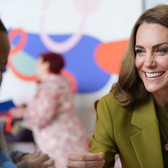 Kate Middleton Middleton, princesse de Galles, lors d'une visite à Home-Start à Oxford, le 9 octobre 2025. Home-Start UK se prépare à déployer une formation auprès de son réseau de 9 000 bénévoles sur la base de la série explicative du Centre for Early Childhood de la Royal Foundation. Photo par PA Photo/ Bestimage