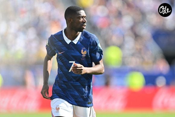 Ousmane Dembélé en action lors d'un match des seizièmes de finale de la Coupe du monde 2026. La France a battu la Suède 3 à 0. Crédit : Brooks Von Arx, Jr./Zuma Press (Crédit photo : © Brooks Von Arx/ZUMA Press Wire/ABACAPRESS.COM)